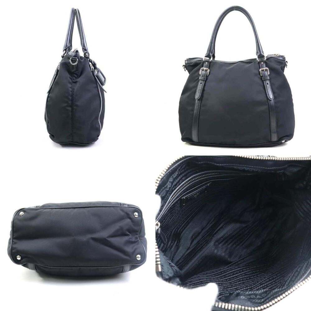 PRADA Black Leather Shoulder Bag - Picture 2 of 5